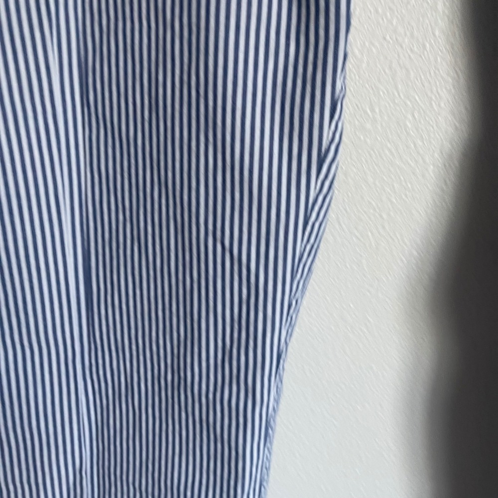 Pinstripe Blue and White Drawstring Pajama Style Pull On‎ Pants Size Medium - Picture 8 of 12